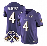 Men & Women & Youth Baltimore Ravens #4 Zay Flowers Purple 2023 F.U.S.E With Patch Throwback Vapor Limited Stitched Jersey,baseball caps,new era cap wholesale,wholesale hats